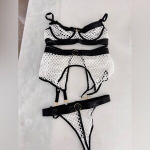 Black and White Lingerie Set